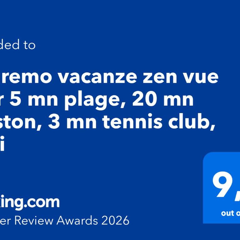 Sanremo vacanze zen vue mer 5 mn plage, 3 mn tennis club,Wifi - Appartamento con 1 Camera da Letto - 3