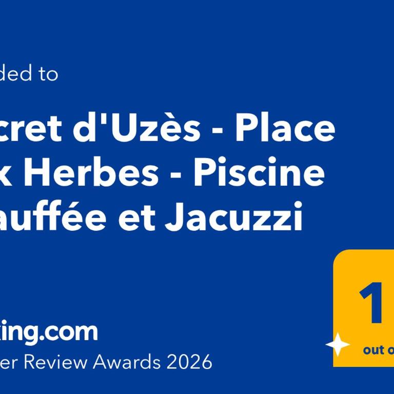 Secret d'Uzès - Place aux Herbes - Piscine chauffée et Jacuzzi - Appartement 2 Chambres avec Terrasse - 48