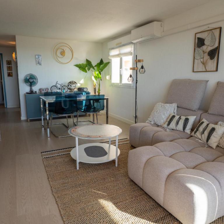 Riboleys - T3 climatisé avec piscine face à la mer - Appartement - 5