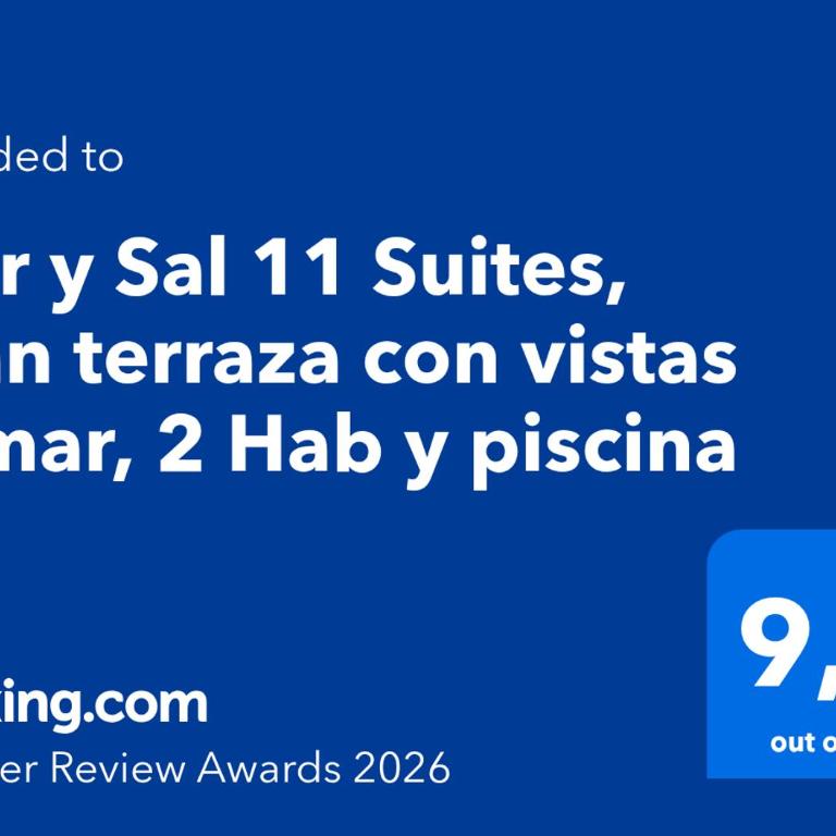 Mar y Sal 11 Suites, parking, gran terraza con vistas al mar, 2 Hab y piscina - Apartamento de 2 dormitorios - 42