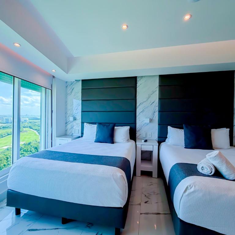 Departamento Vista al mar y Puerto Cancún - Three-Bedroom Apartment - 32