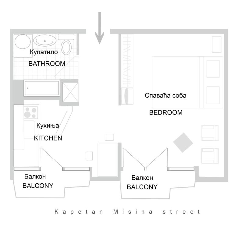 Kapetan Mišina - Apartman sa 1 Spavaćom Sobom - 12