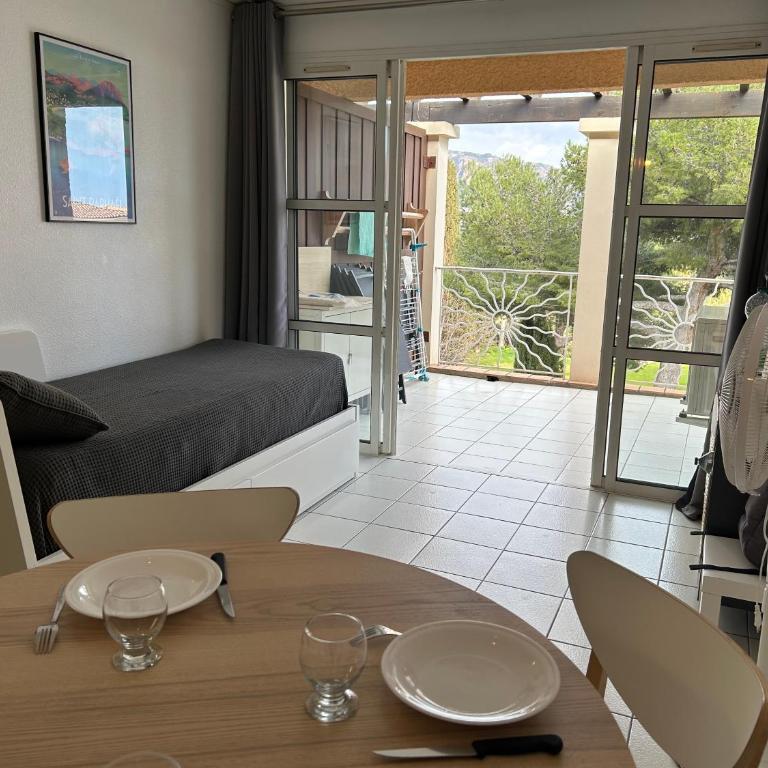 Studio-terrasse avec vue mer-Clim-parking-Draps inclus - Appartamento Monolocale - 42