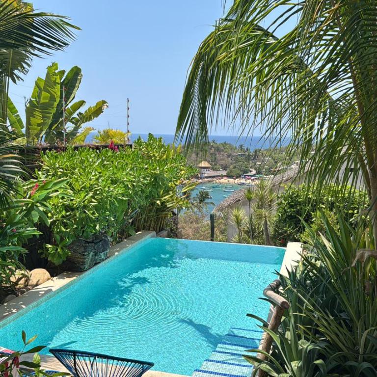 Poolside Cabaña Studio with stunning ocean view - Habitación Doble con terraza - 10