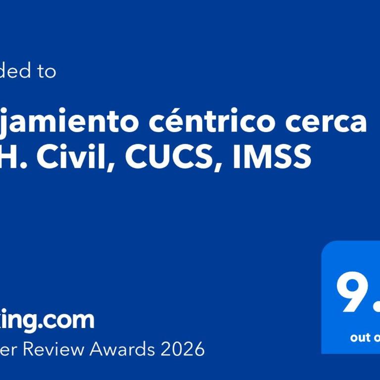 Alojamiento céntrico cerca de H. Civil, CUCS, IMSS - Apartamento - 64