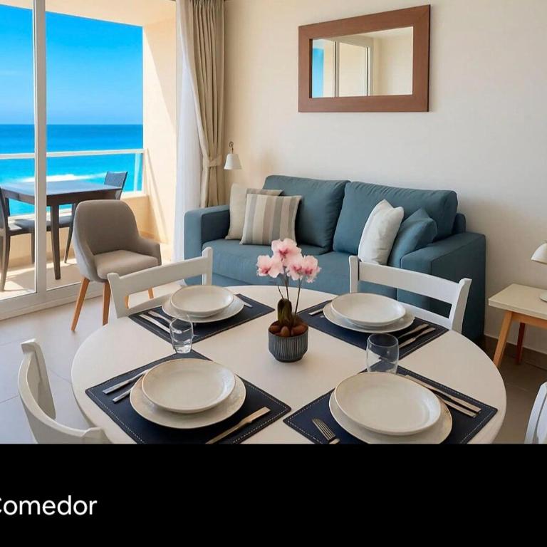 Depto 1 Dorm Frente al Mar y Laguna Cristalina - One-Bedroom Apartment - 1