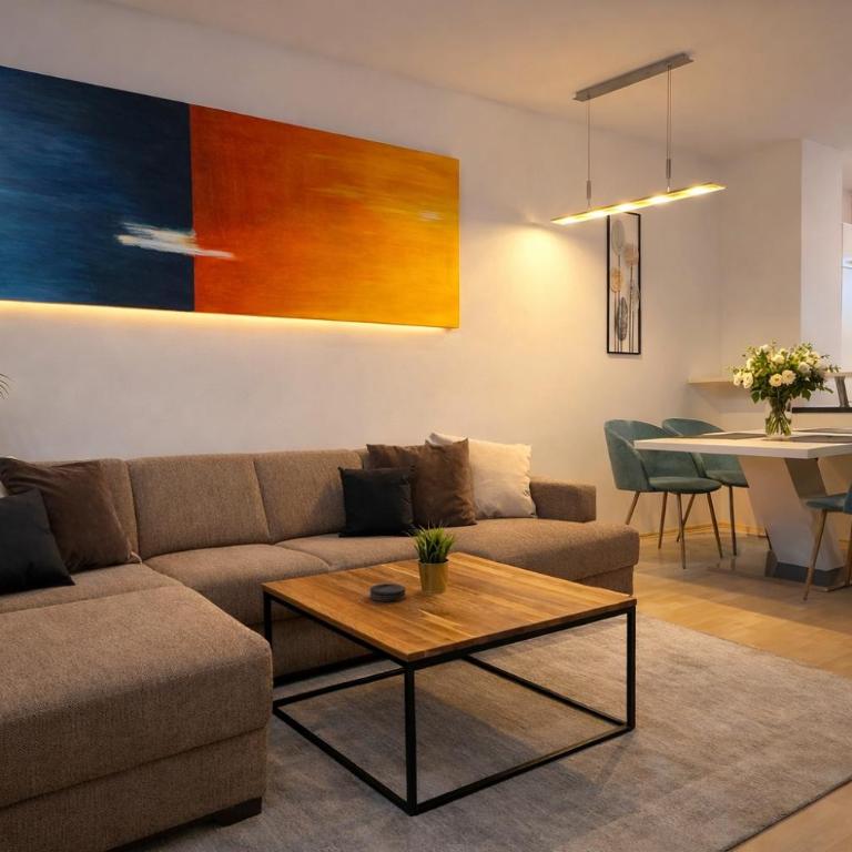City Apartment Linz 3 Zimmer - Klimaanlage, Großes Sofa, Cafe & WLAN, Selfcheckin, Parkplatz, für 5 Gäste - Apartment mit 3 Schlafzimmern - 1