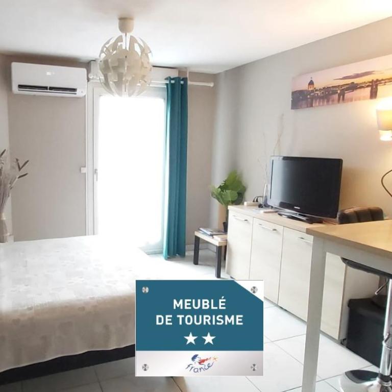 :) Grand studio lumineux à Toulouse et parking - Estudio Deluxe - 23
