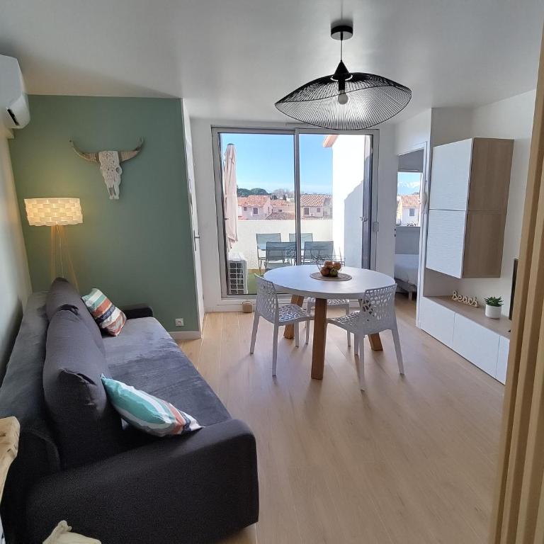 Appt 3 pièces climatisé avec terrasse - draps et serviettes non fournis - Appartamento con 2 Camere da Letto - 1