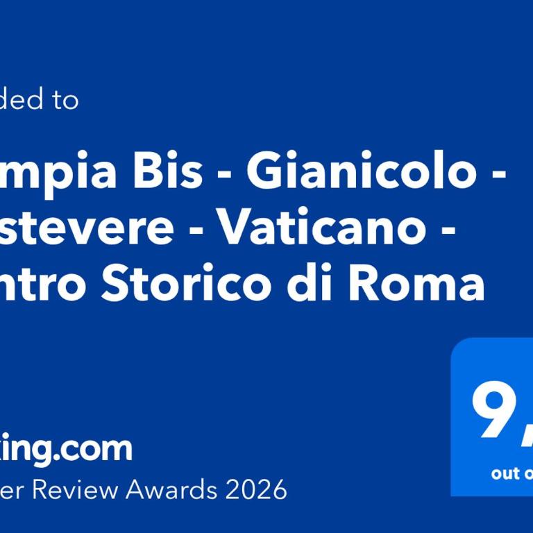 Olimpia Bis - Gianicolo - Trastevere - Vaticano - Centro Storico di Roma - Appartamento con 2 Camere da Letto - 2