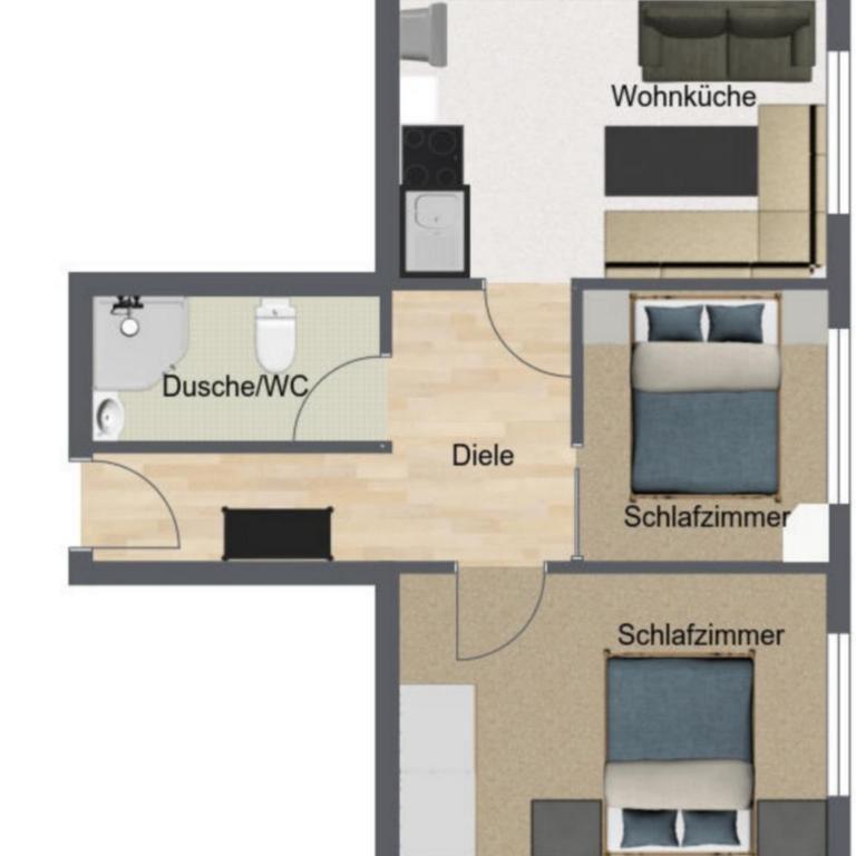 Gasthof zur Traube - Appartamento con 2 Camere da Letto - 2