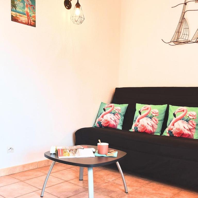 Plage 200 m à pied Terrasse vue Salins Bus pour îles Hyères - Apartment mit 1 Schlafzimmer - 33
