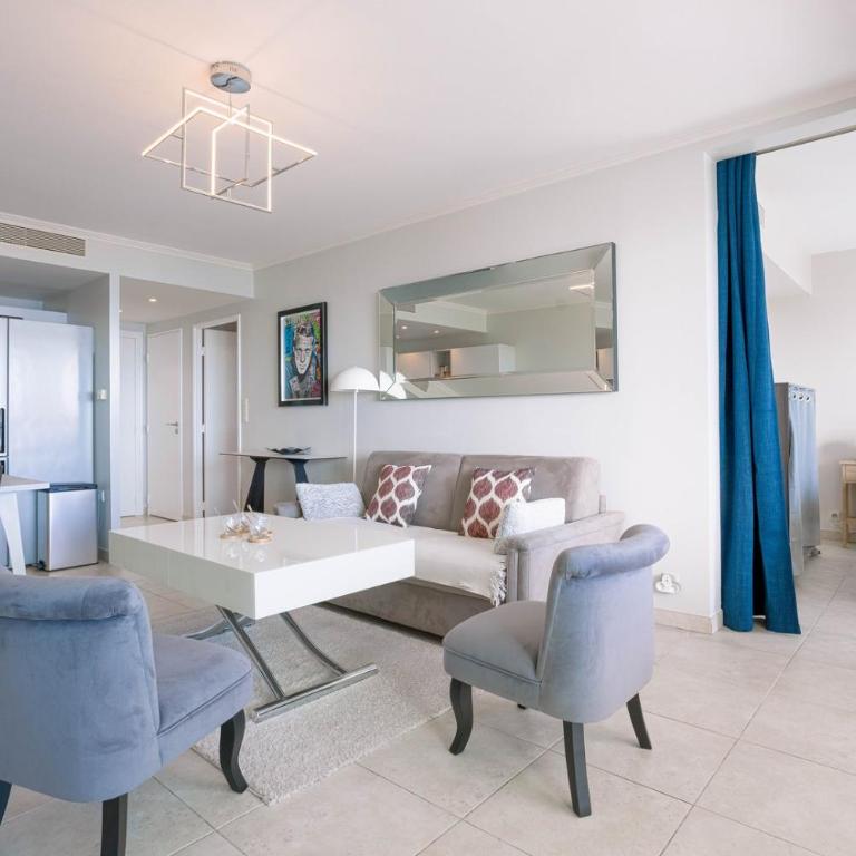 Blue Riviera - Terrace with sea view, pool, modern, spacious, AC - Apartment - 2