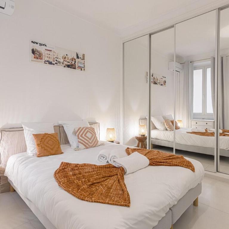 Josi - 2 chambres, central, 10mn du Palais&Plages, neuf, clim - Apartment - 21