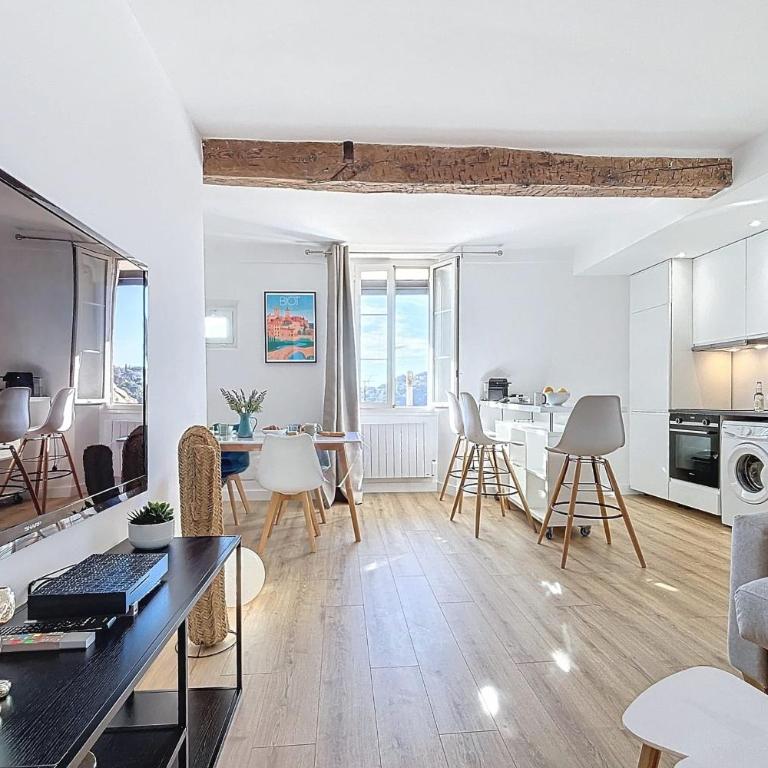 Joli 2 pièces calme & vue au coeur de Biot village - Appartement 1 Chambre avec Vue - 1