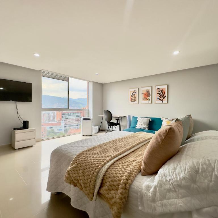 La Frontera Nice Views Loft with AC, El Poblado - One-Bedroom Apartment - 19