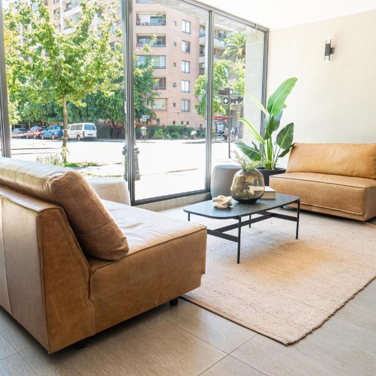 Cerca del Movistar Arena Fantasilandia Republica Club Hípico Metro Centro de Santiago - Two-Bedroom Apartment with Balcony - 34