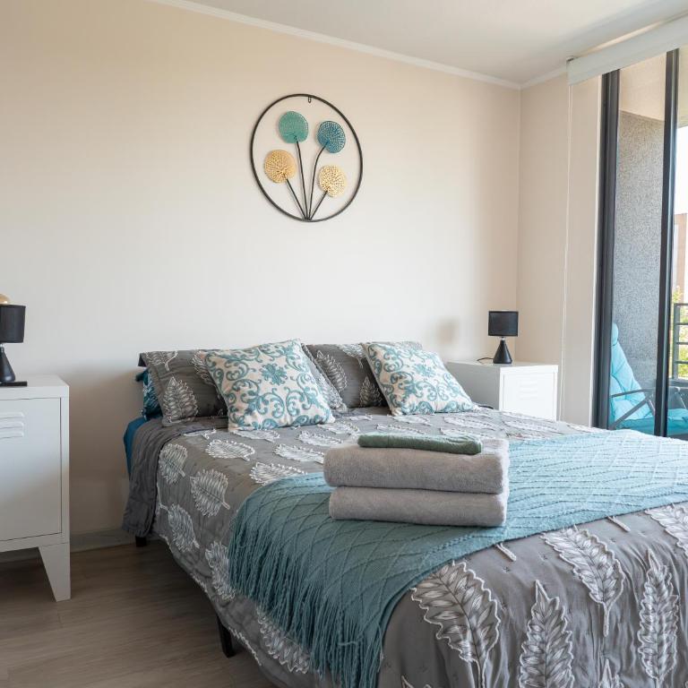 Cerca del Movistar Arena Fantasilandia Republica Club Hípico Metro Centro de Santiago - Two-Bedroom Apartment with Balcony - 39