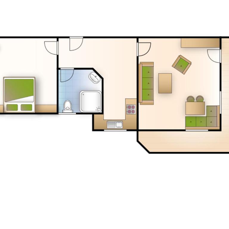 Ferienhof Brutscher - Fischen im Allgäu - Apartment mit 1 Schlafzimmer, Balkon und Bergblick - 2