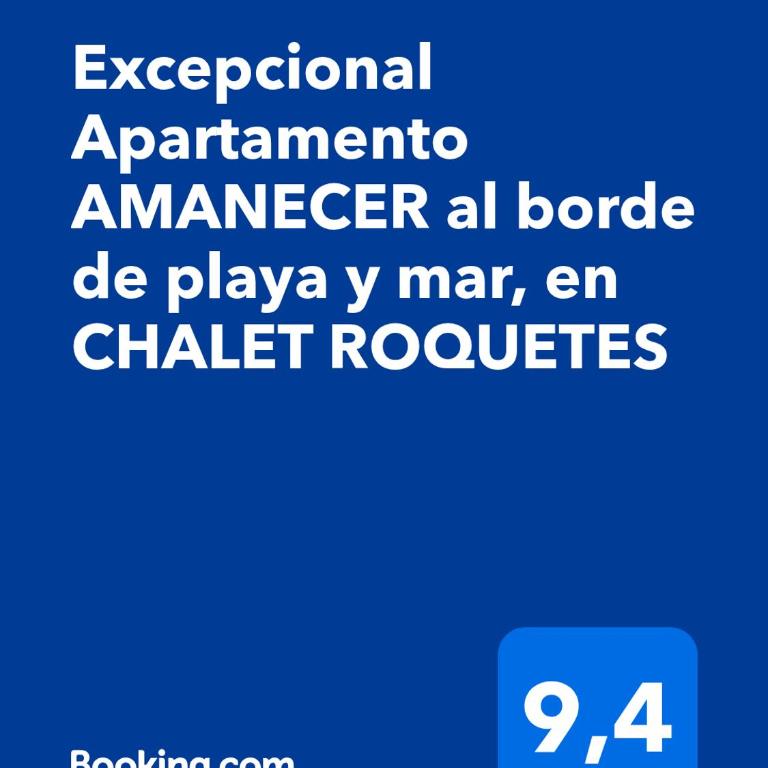 Excepcional Apartamento AMANECER al borde de playa y mar, en CHALET ROQUETES - One-Bedroom Apartment - 6