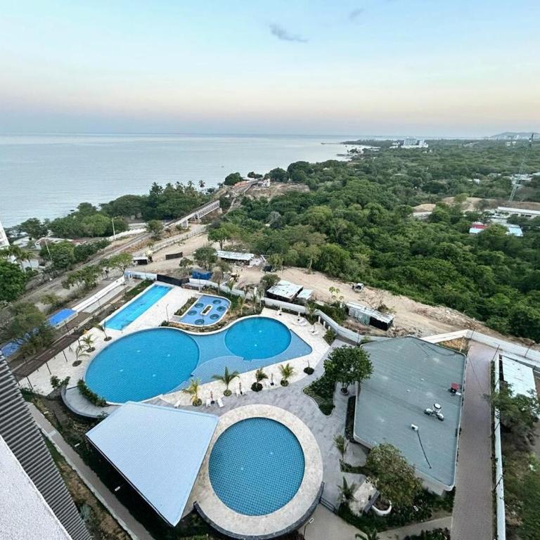Apartamento en Santa Marta frente al mar, con playa y piscina - One-Bedroom Apartment - 16