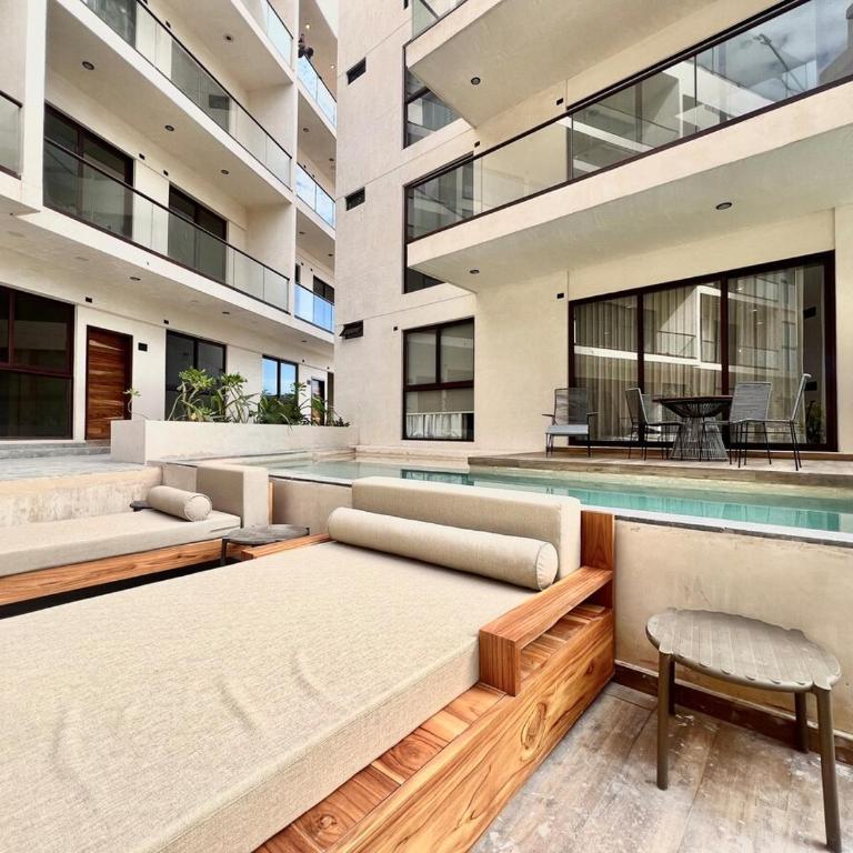 Alberca con terraza privada y con acceso a la playa - Apartamento de 2 dormitorios con terraza - 19