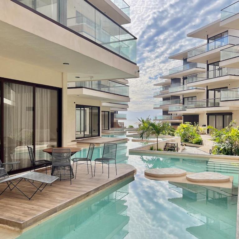 Alberca con terraza privada y con acceso a la playa - Apartamento de 2 dormitorios con terraza - 67