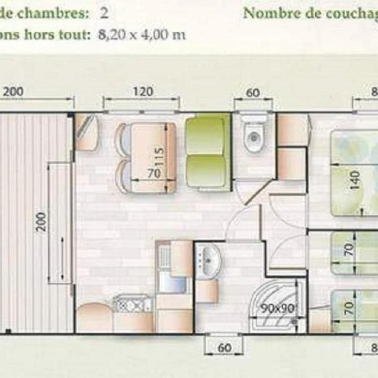 Camping 3 étoiles familial avec piscine et pataugeoire - Mobile Home - 14