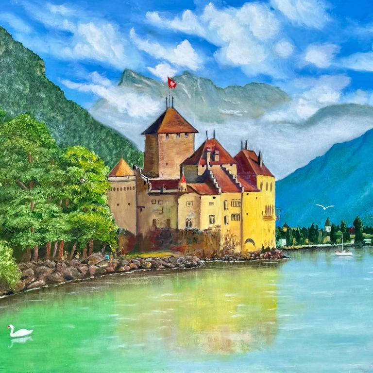 Historic House Aigle - Lake & Alps - Garden & BBQ - Apartment mit 2 Schlafzimmern und Bergblick - 7