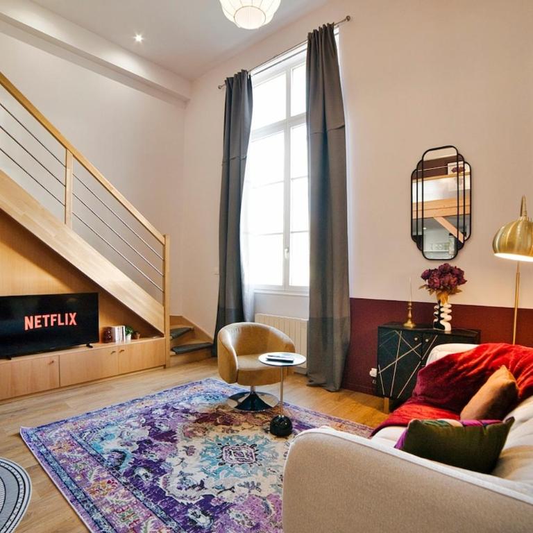 The Purple Suite - Duplex - Mulhouse Center - Apartment mit 2 Schlafzimmern - 55