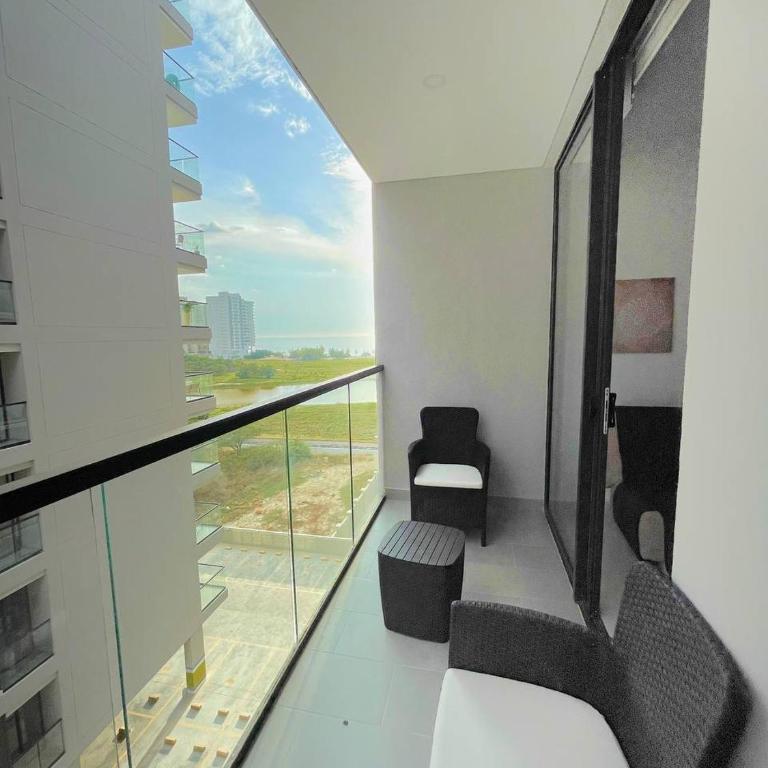 Balcon privado y vista al mar en Bello horizonte - Apartamento de 1 dormitorio - 17