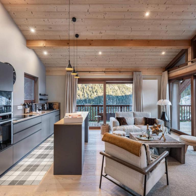 Chalet mitoyen exceptionnel à Courchevel 1650, 4 chambres en suite, animaux admis - FR-1-563-137 - Chalet - 12