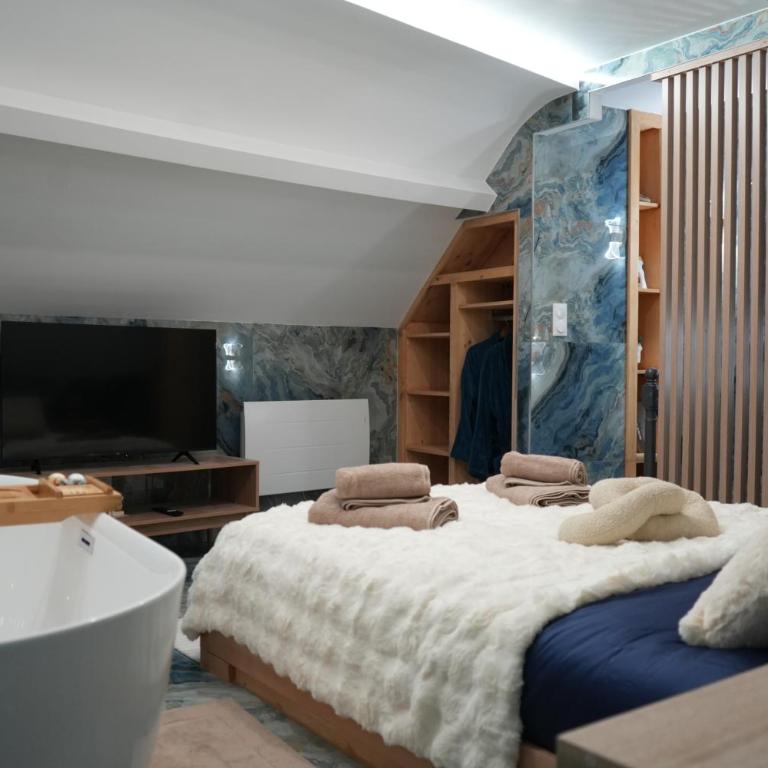 Bleu d'Opale Luxury Suite with Freestanding Tub - Appartement 1 Chambre - 9