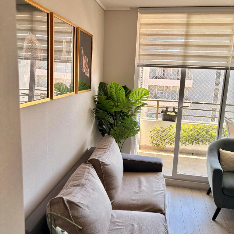 Bello y Céntrico Departamento Quillota 2 a 4 personas Parking Seguridad 24 hrs - Two-Bedroom Apartment - 5