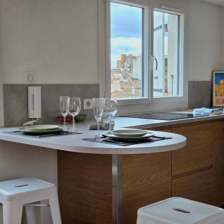 2 pièces climatisé en duplex avec terrasse - Appartement 1 Chambre - 10