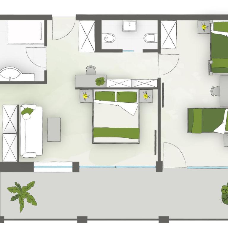 Garden Park Hotel - Deluxe Family Suite with Balcony - 6