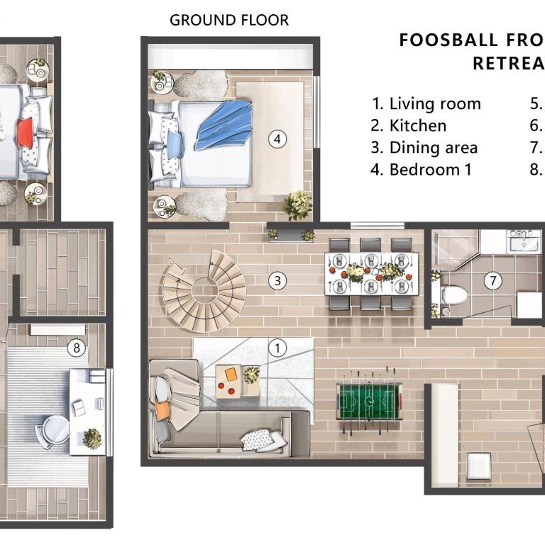 Foosball Frontyard Retreat Old Town - Three-Bedroom Apartment - 6