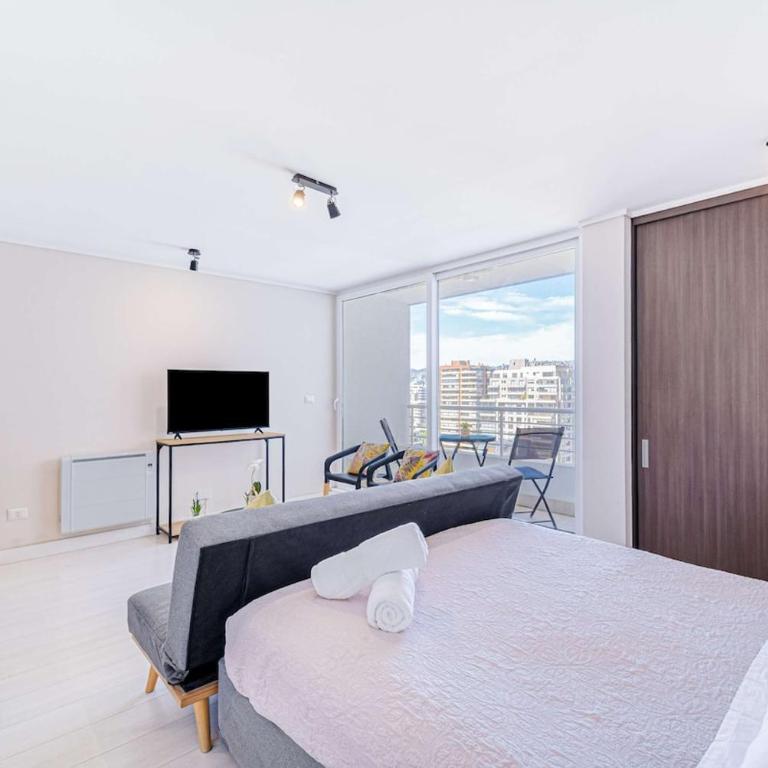 Viña Stay Studio Wifi & Excellent Location in Viña - Studio Apartment with Balcony - 3