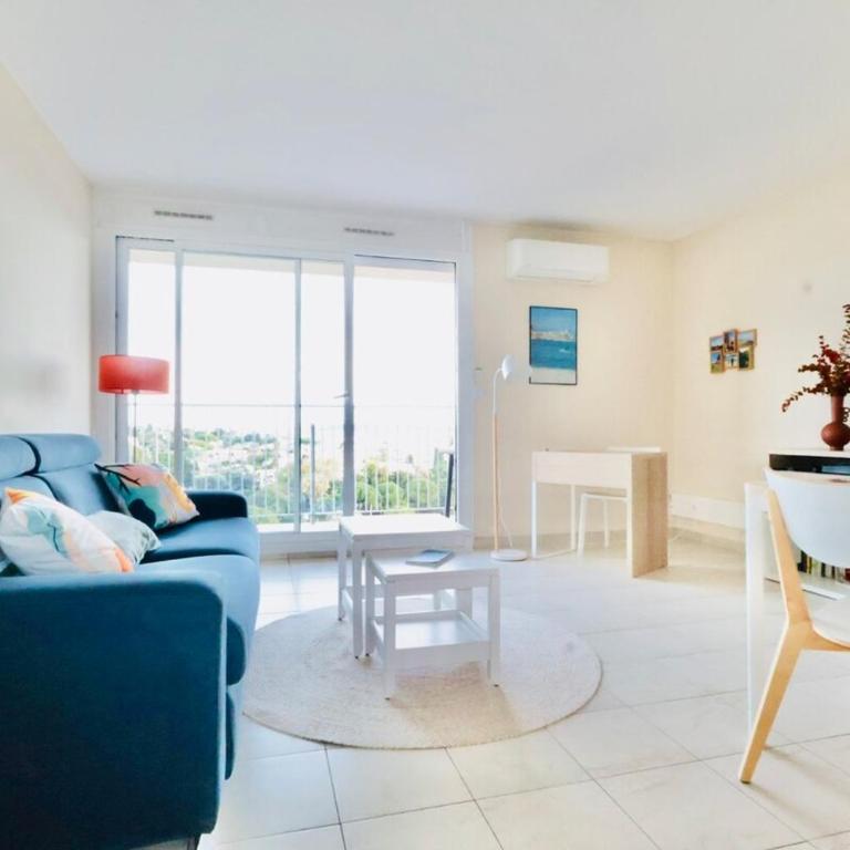 L'escale Azur - Apt 2 Prs - Vue Mer et Cap d'Antibes - Apartment mit 1 Schlafzimmer - 1