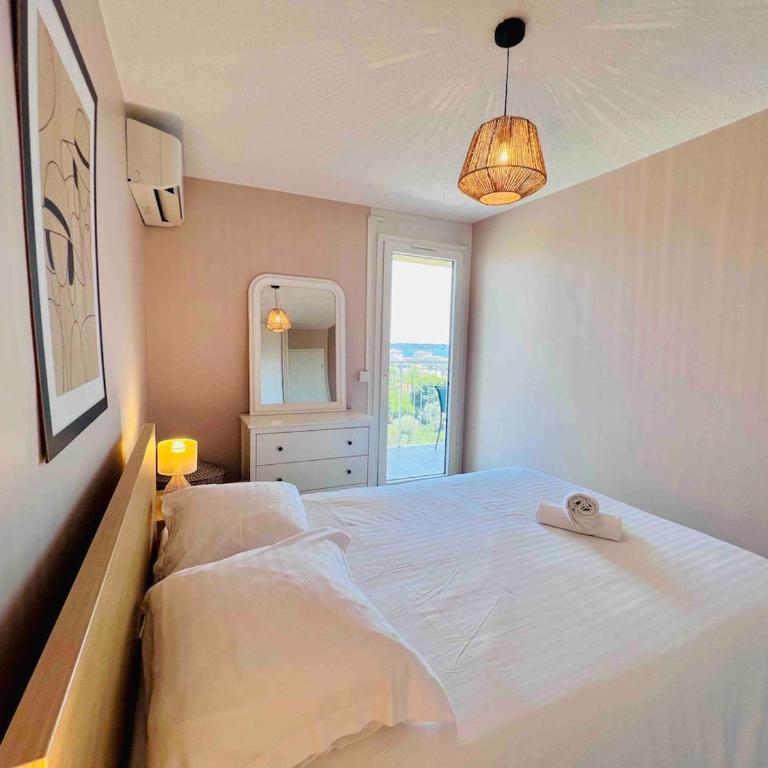 L'escale Azur - Apt 2 Prs - Vue Mer et Cap d'Antibes - Apartment mit 1 Schlafzimmer - 10