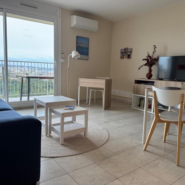 L'escale Azur - Apt 2 Prs - Vue Mer et Cap d'Antibes - Apartment mit 1 Schlafzimmer - 11