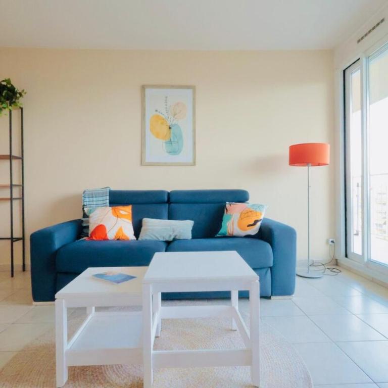 L'escale Azur - Apt 2 Prs - Vue Mer et Cap d'Antibes - Apartment mit 1 Schlafzimmer - 24
