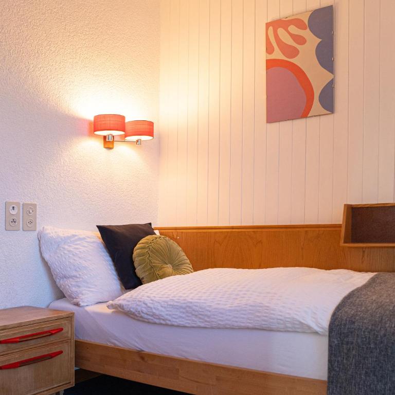 Hôtel historique Chez Elsy - Crans-Sapins - Chambre Simple avec Toilettes et Douche Communes - 2