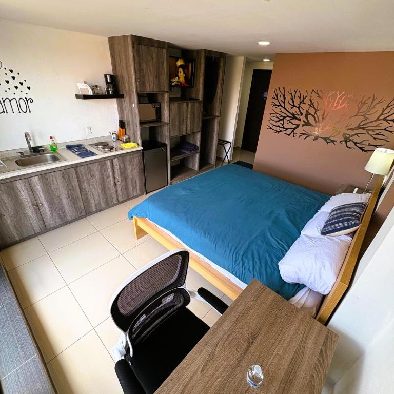 S10 KING Suite at TEC CEM Cocineta WiFi Balcón Parking Terraza - Apartamento de 1 dormitorio - 4