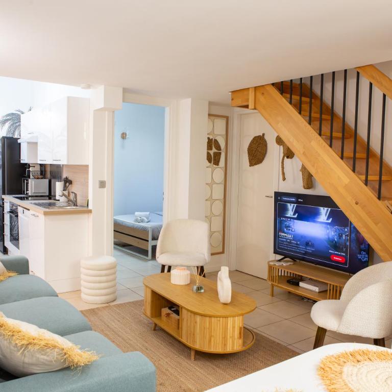 Duplex carré d'or au calme sur cour 100m de la plage - Appartement 3 Chambres - 3