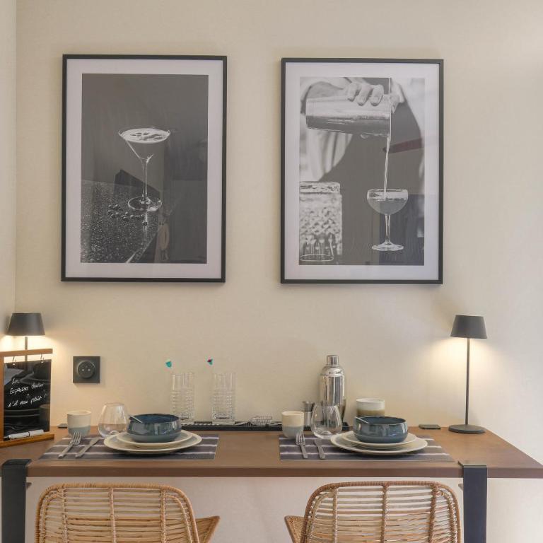 Studio chic piscine, jardin et parking, Lyon 3 - Appartement 1 Chambre - 20