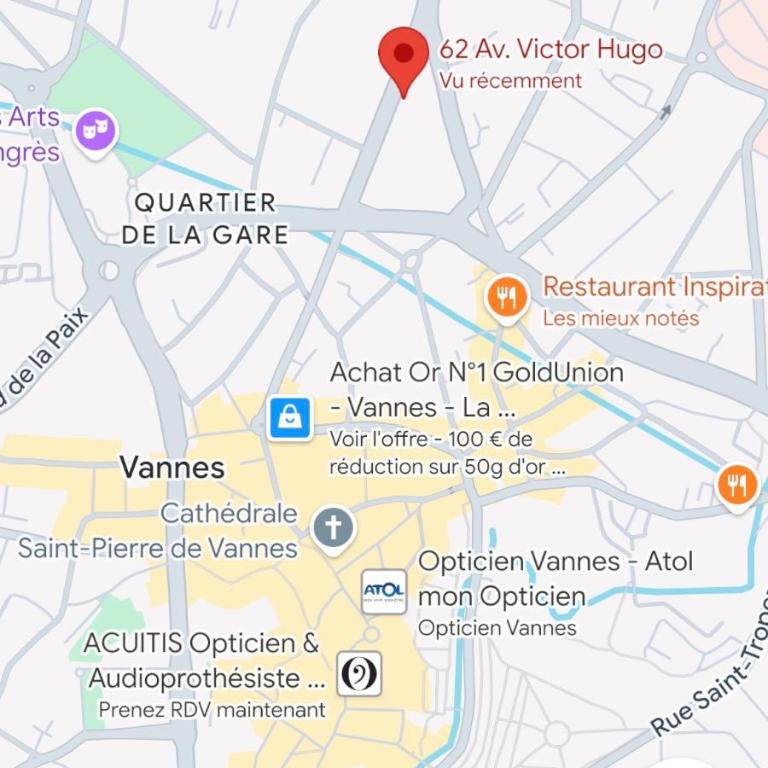 Vannes gare-centre ville - studio équipé 2 pers - Apartamento - 28