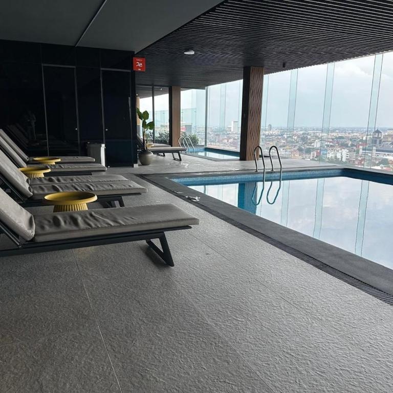 Loft a pasos Reforma | Alberca Gimnasio | Spa - One-Bedroom Apartment - 43