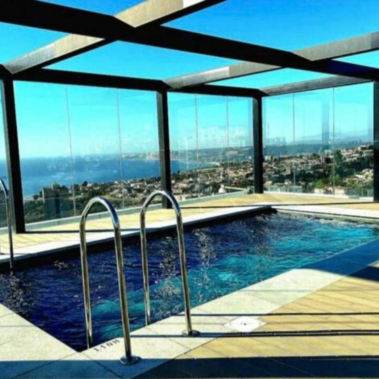 Departamento Con piscina en la terraza y cerca de Viña - One-Bedroom Apartment - 4