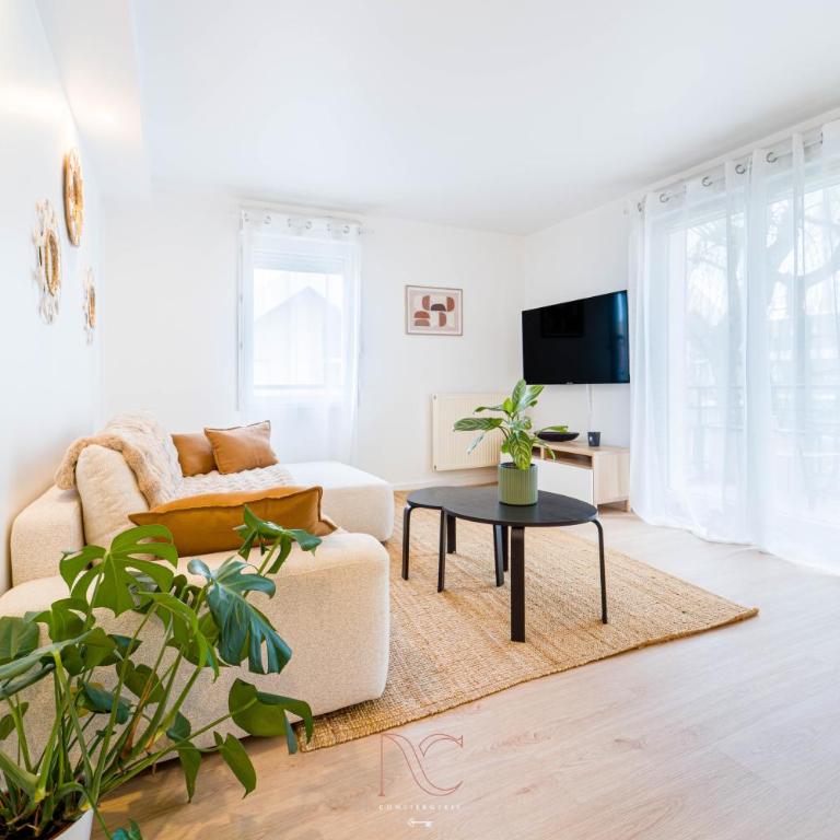 Disneyland-Paris, 7 pers, Wifi, Parking - Appartement 2 Chambres - Vue sur Jardin - 7